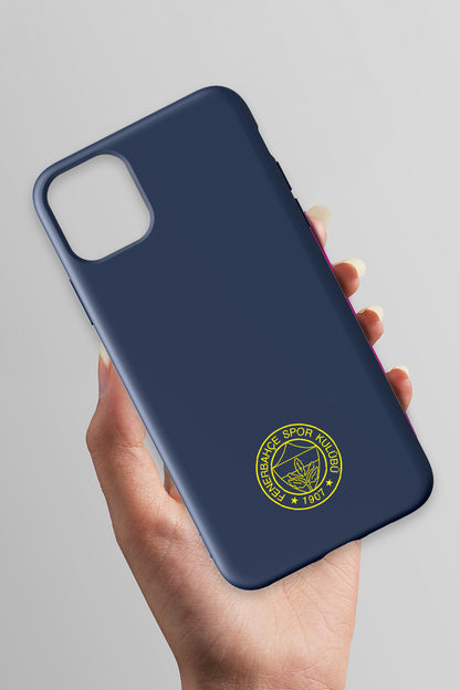 Fenerbahçe Sarı Arma Lacivert Silikon Telefon Kılıfı