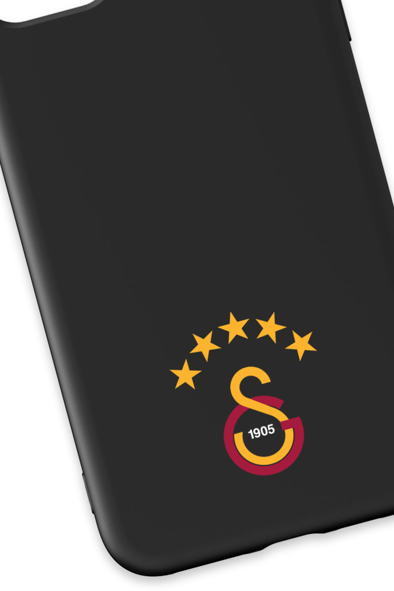 Galatasaray 5 Yıldız Arma Siyah Silikon Telefon Kılıfı