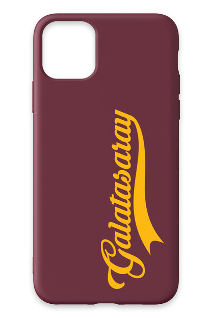 Galatasaray El Yazı Bordo Silikon Telefon Kılıfı