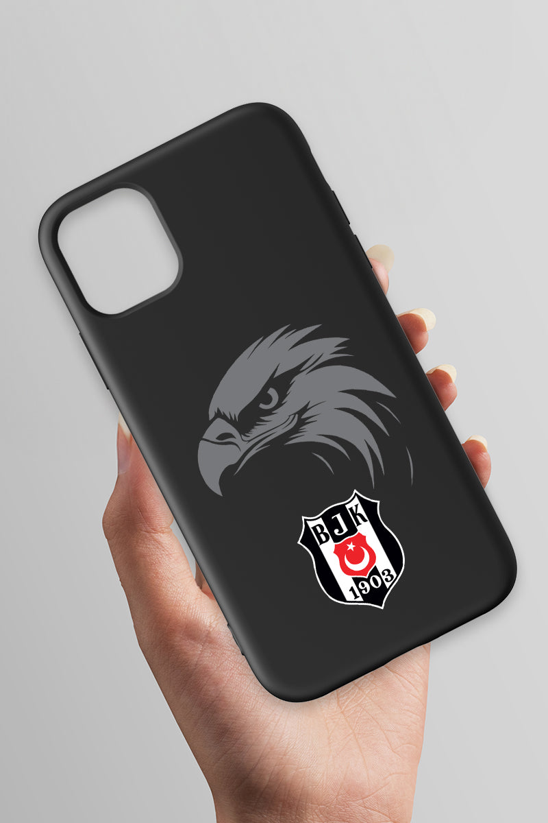 Beşiktaş Kartal Arma Siyah Silikon Telefon Kılıfı