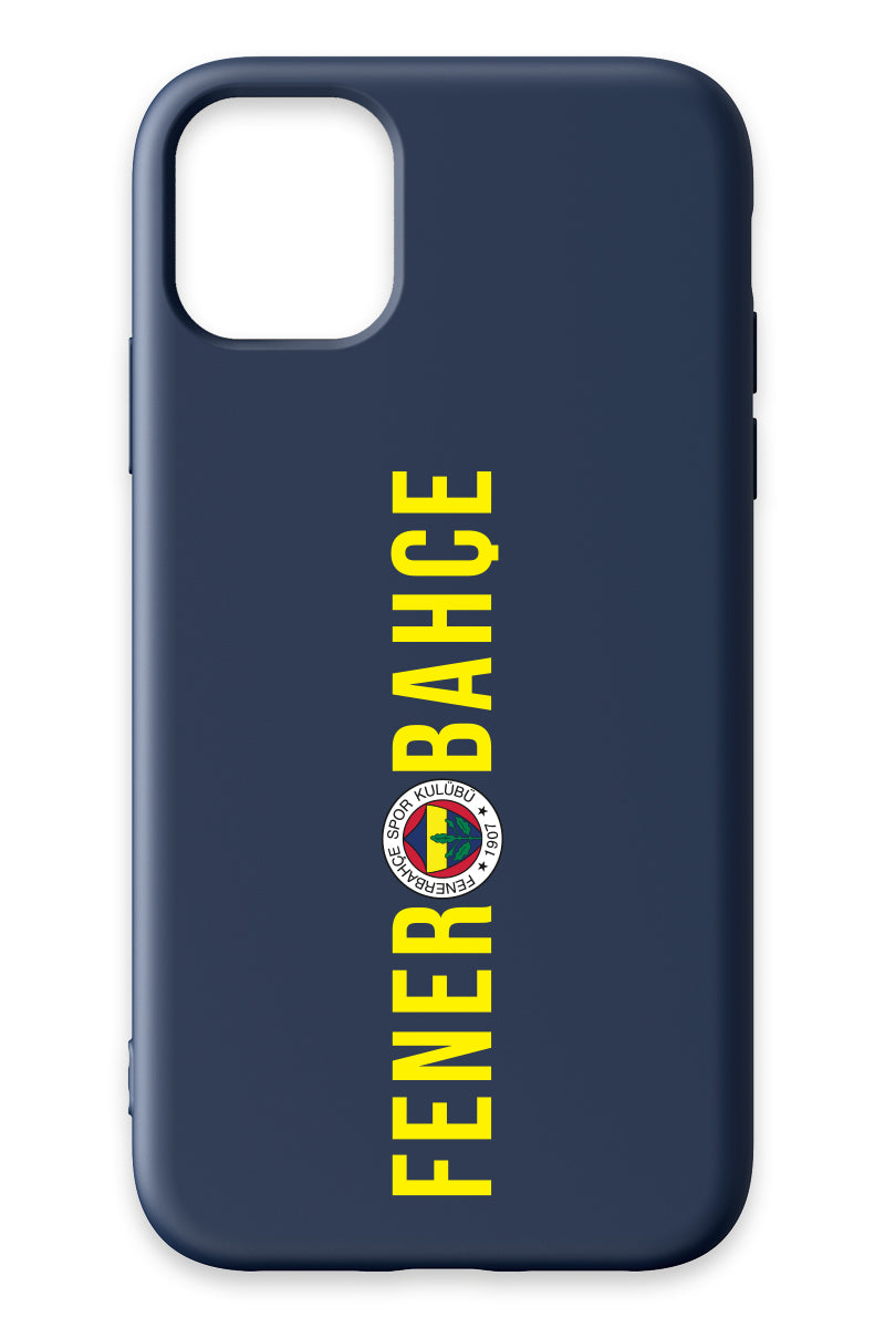 Fenerbahçe Dikey Yazı Lacivert Silikon Telefon Kılıfı