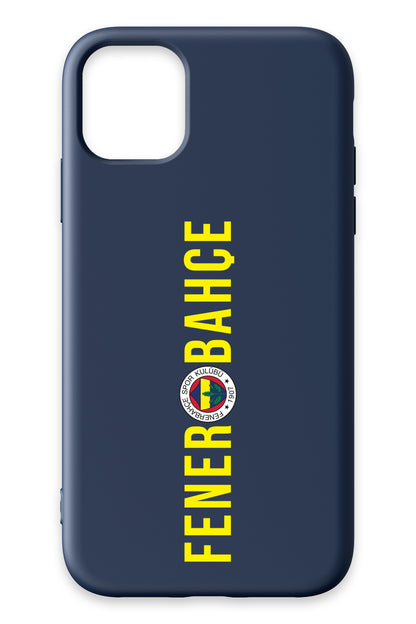 Fenerbahçe Dikey Yazı Lacivert Silikon Telefon Kılıfı