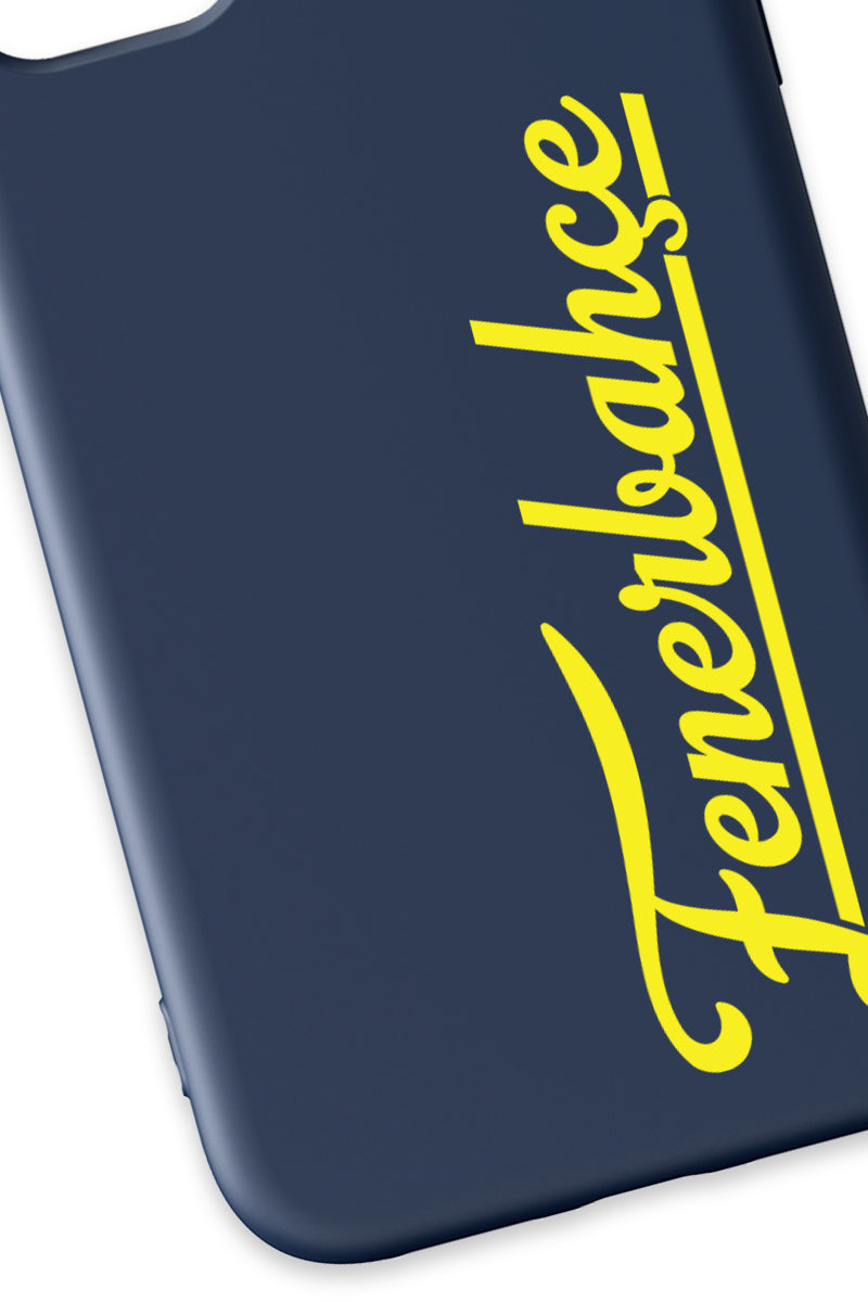Fenerbahçe El Yazı Lacivert Silikon Telefon Kılıfı