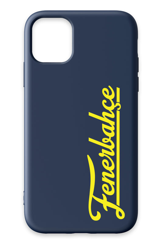 Fenerbahçe El Yazı Lacivert Silikon Telefon Kılıfı