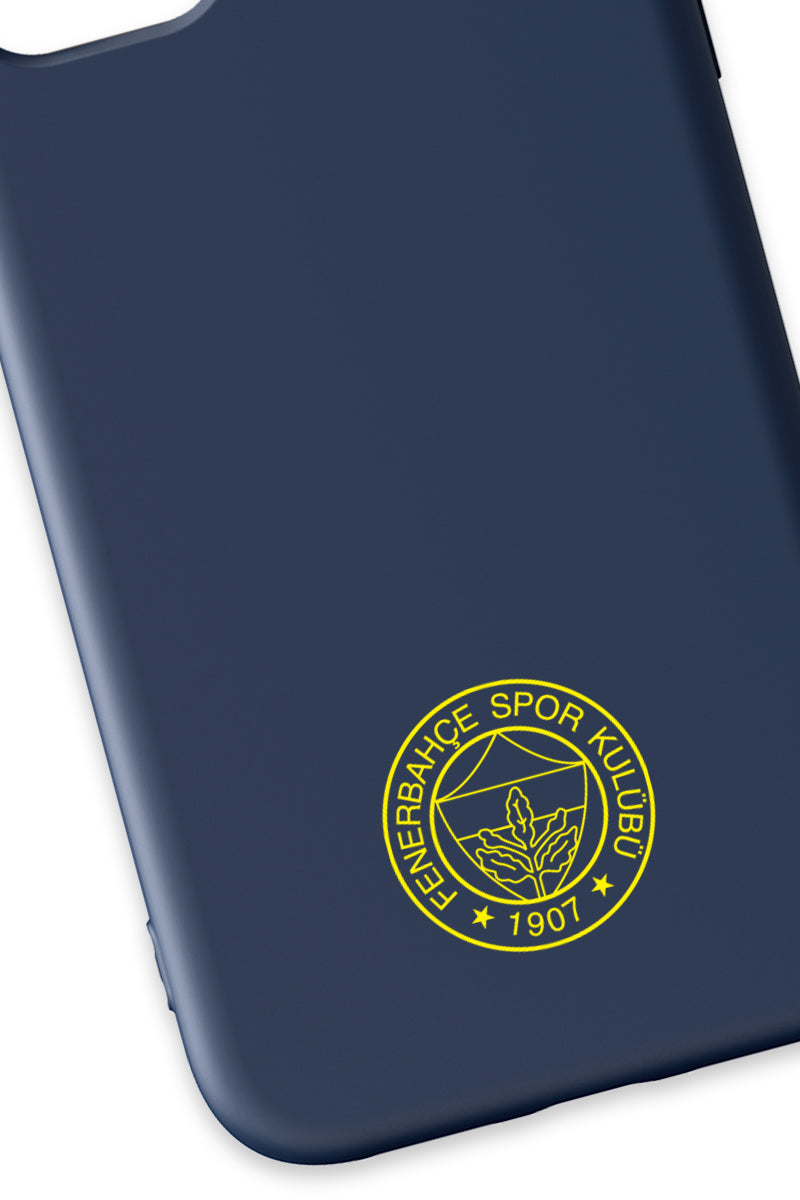 Fenerbahçe Sarı Arma Lacivert Silikon Telefon Kılıfı