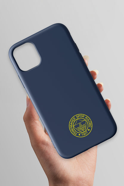 Fenerbahçe Sarı Arma Lacivert Silikon Telefon Kılıfı