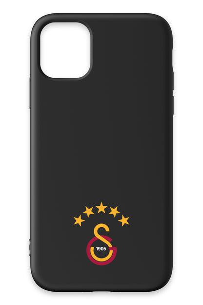 Galatasaray 5 Yıldız Arma Siyah Silikon Telefon Kılıfı