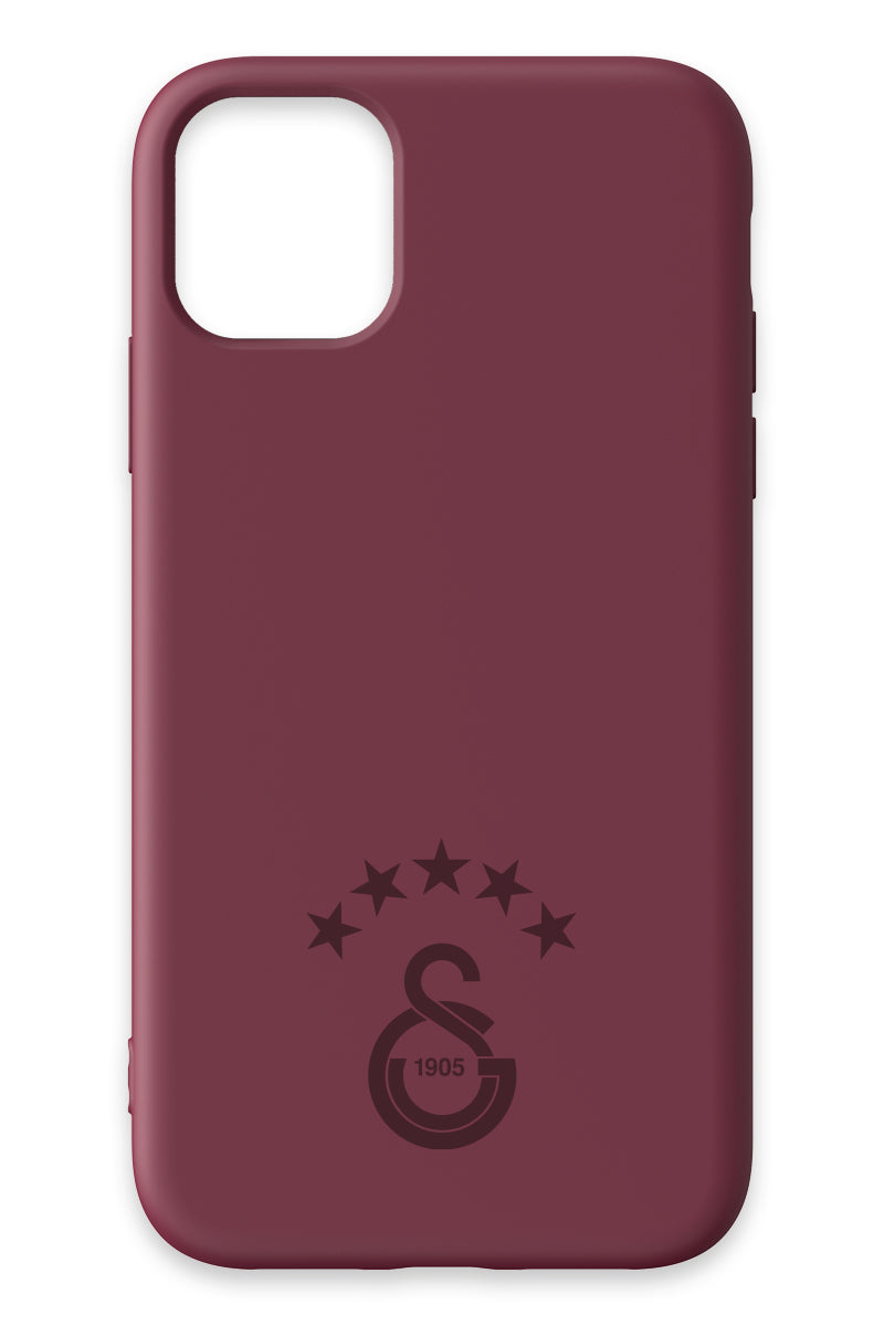 Galatasaray 5 Yıldız Bordo Silikon Telefon Kılıfı
