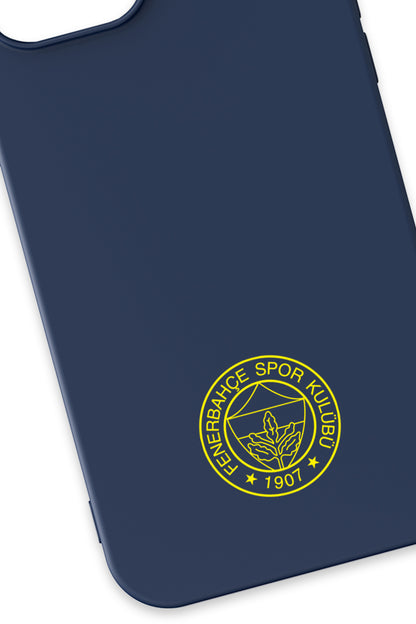 Fenerbahçe Sarı Arma Lacivert Silikon Telefon Kılıfı