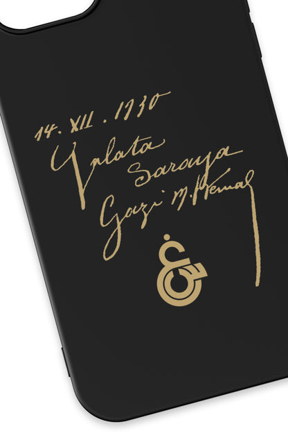 Galatasaray Atatürk İmza Siyah Silikon Telefon Kılıfı