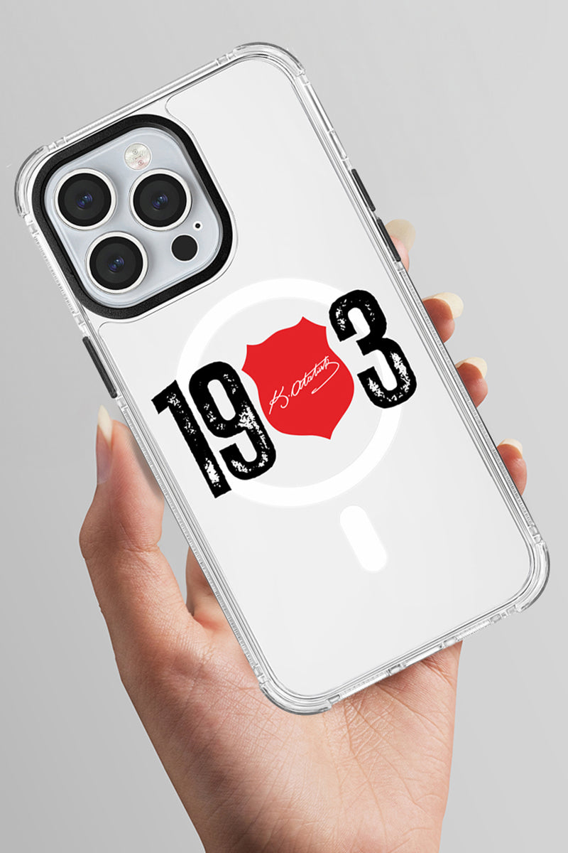 Beşiktaş ATA İmza 1903 Magsafe Şeffaf Telefon Kılıfı