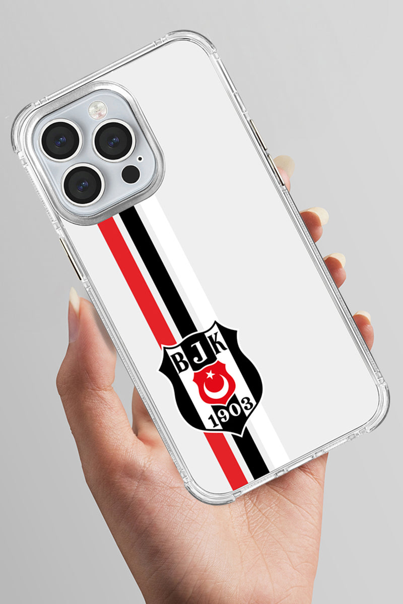 Beşiktaş Çizgi Arma Şeffaf Telefon Kılıfı