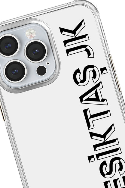 Beşiktaş JK Dikey Şeffaf Telefon Kılıfı