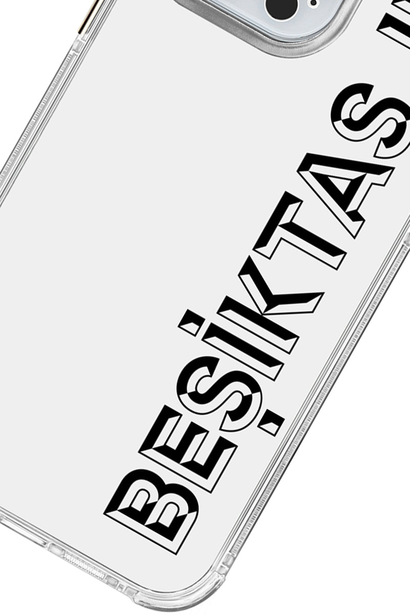 Beşiktaş JK Dikey Şeffaf Telefon Kılıfı