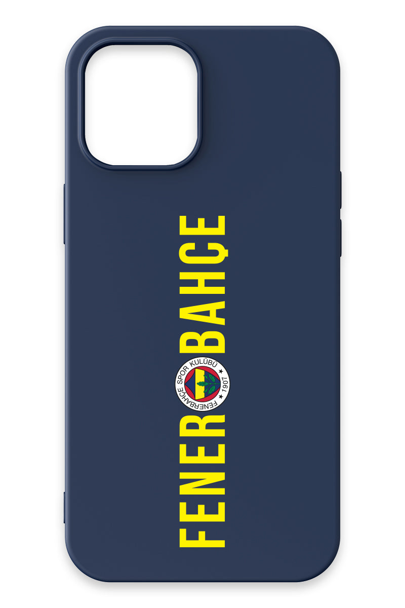 Fenerbahçe Dikey Yazı Lacivert Silikon Telefon Kılıfı
