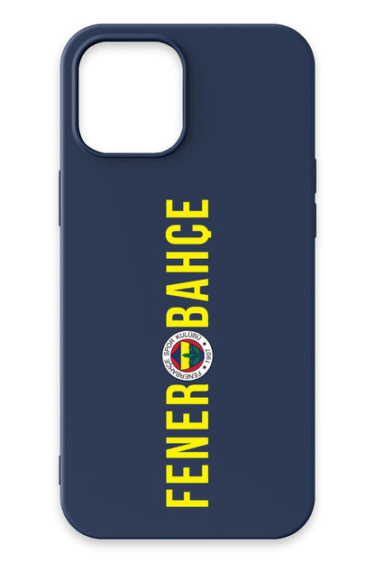 Fenerbahçe Dikey Yazı Lacivert Silikon Telefon Kılıfı