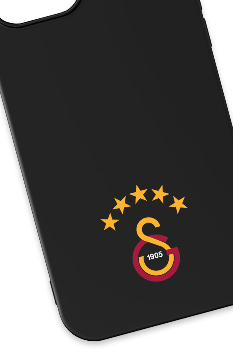 Galatasaray 5 Yıldız Arma Siyah Silikon Telefon Kılıfı
