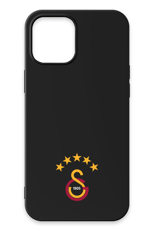 Galatasaray 5 Yıldız Arma Siyah Silikon Telefon Kılıfı