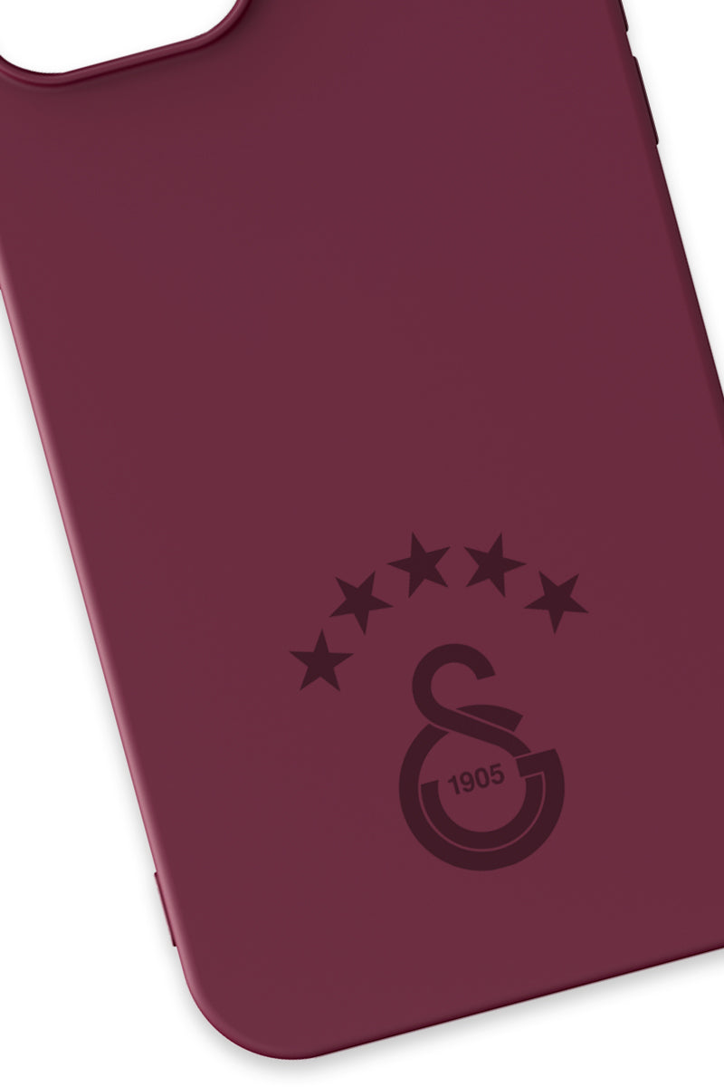 Galatasaray 5 Yıldız Bordo Silikon Telefon Kılıfı