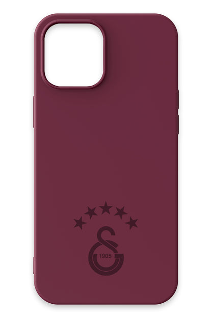 Galatasaray 5 Yıldız Bordo Silikon Telefon Kılıfı