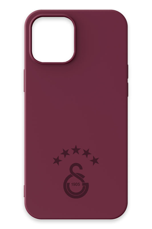 Galatasaray 5 Yıldız Bordo Silikon Telefon Kılıfı