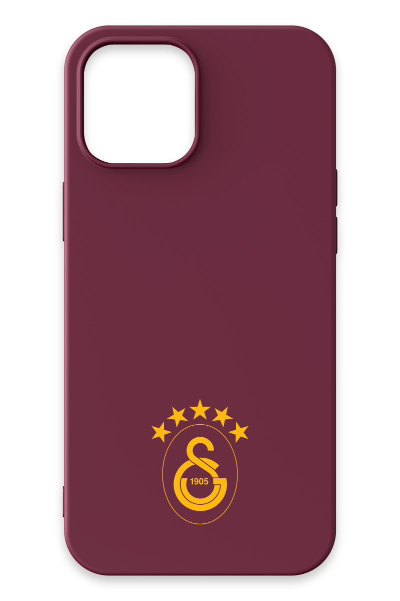 Galatasaray 5 Yıldız Sarı Arma Bordo Silikon Telefon Kılıfı
