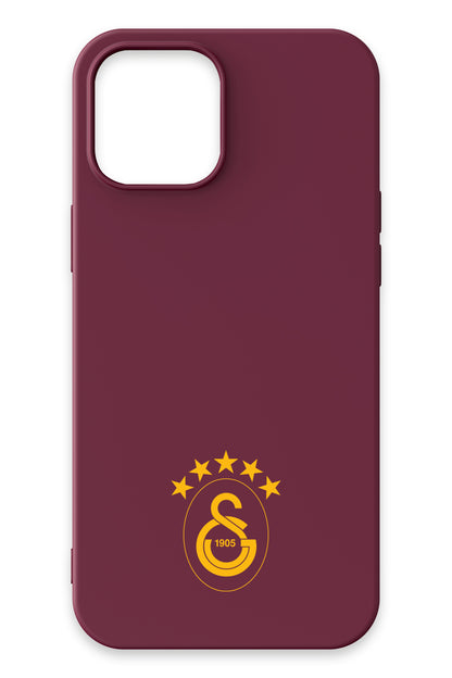 Galatasaray 5 Yıldız Sarı Arma Bordo Silikon Telefon Kılıfı