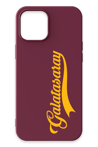 Galatasaray El Yazı Bordo Silikon Telefon Kılıfı