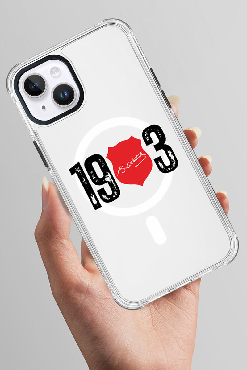 Beşiktaş ATA İmza 1903 Magsafe Şeffaf Telefon Kılıfı