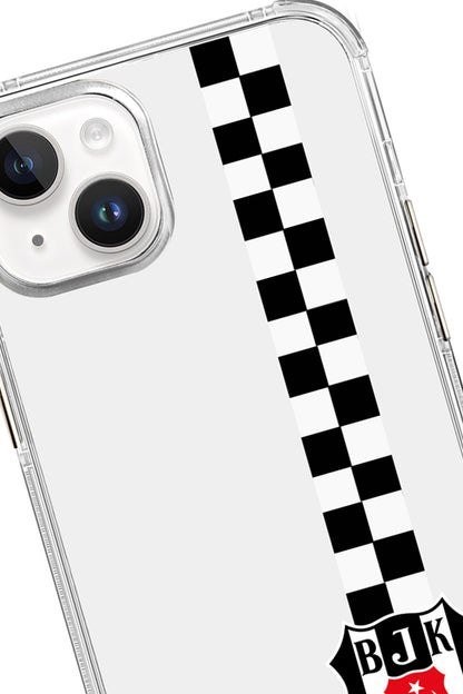 Beşiktaş Dama Şerit Arma Şeffaf Telefon Kılıfı