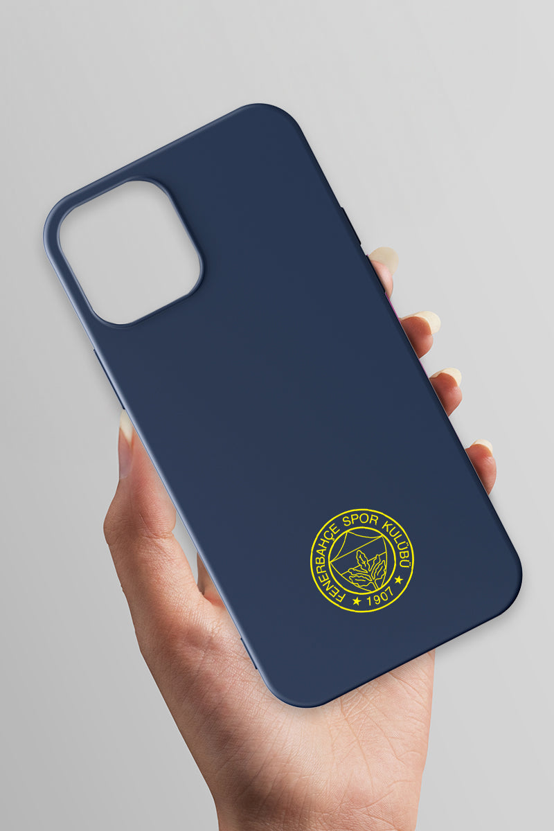 Fenerbahçe Sarı Arma Lacivert Silikon Telefon Kılıfı
