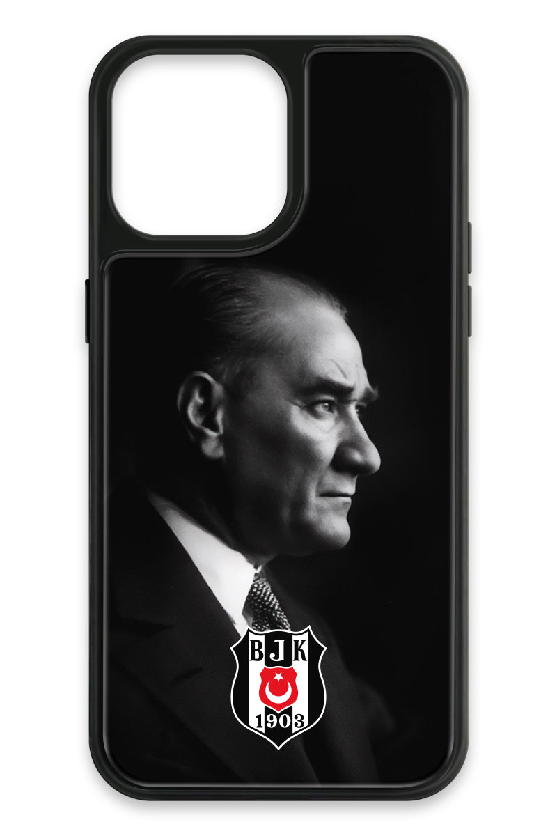 Beşiktaş Büyük Atatürk Cam Telefon Kılıfı
