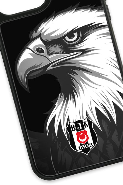 Beşiktaş Büyük Kartal Cam Telefon Kılıfı