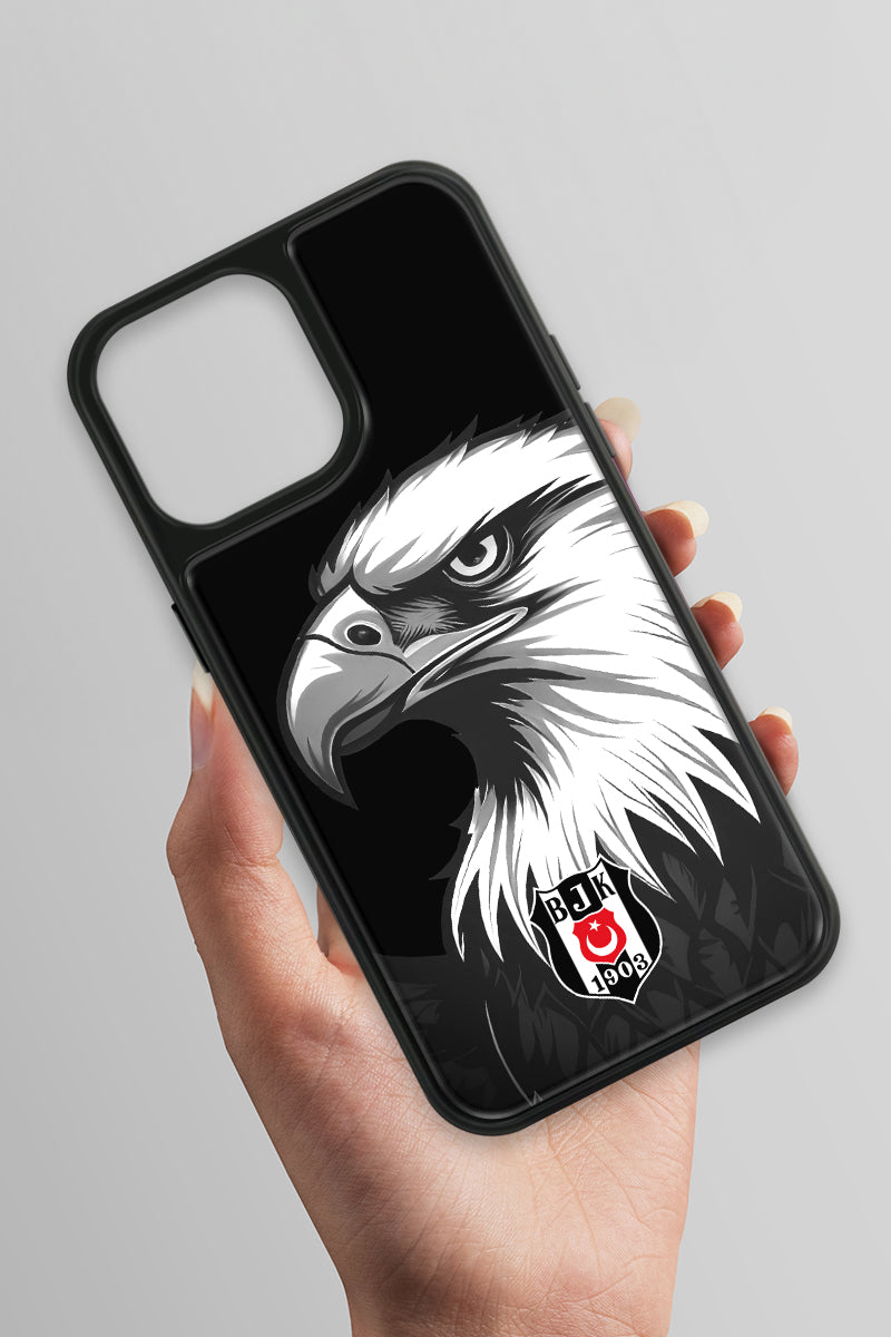 Beşiktaş Büyük Kartal Cam Telefon Kılıfı