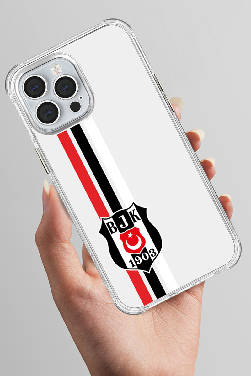 Beşiktaş Çizgi Arma Şeffaf Telefon Kılıfı