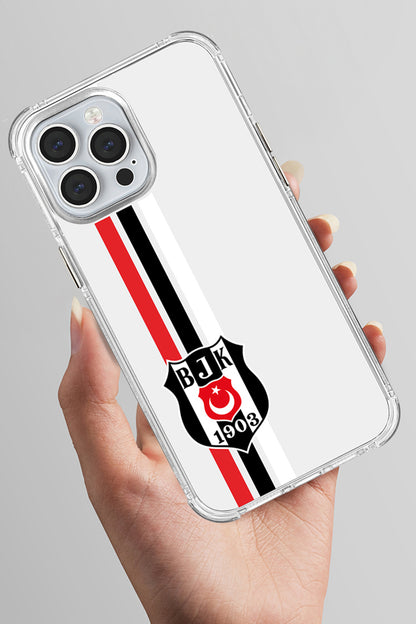 Beşiktaş Çizgi Arma Şeffaf Telefon Kılıfı
