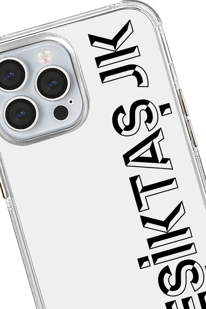 Beşiktaş JK Dikey Şeffaf Telefon Kılıfı