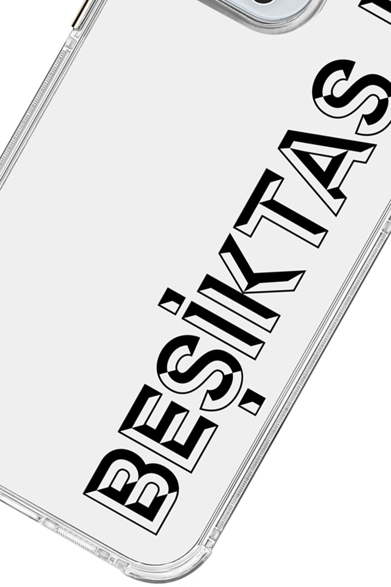 Beşiktaş JK Dikey Şeffaf Telefon Kılıfı