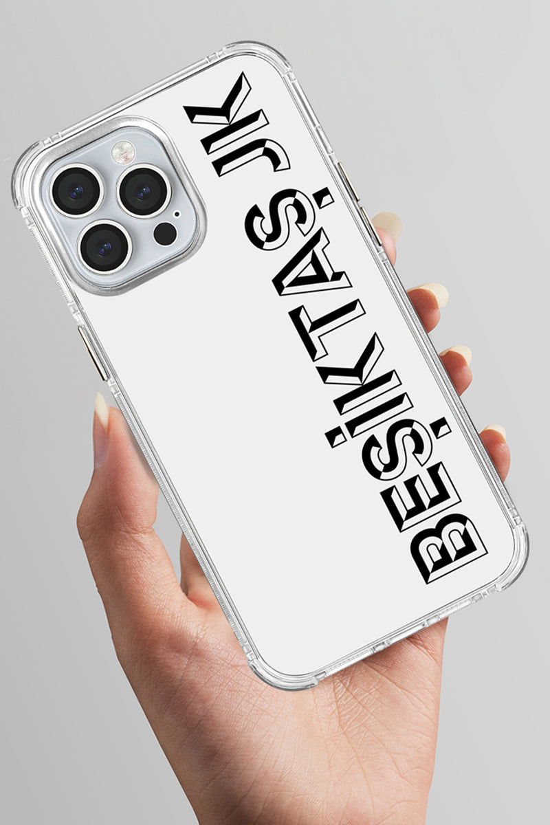 Beşiktaş JK Dikey Şeffaf Telefon Kılıfı