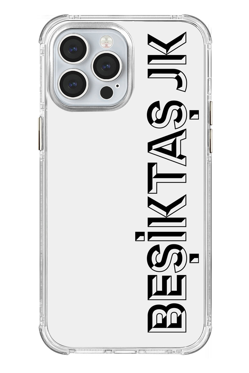 Beşiktaş JK Dikey Şeffaf Telefon Kılıfı