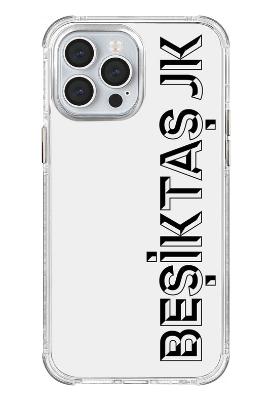Beşiktaş JK Dikey Şeffaf Telefon Kılıfı