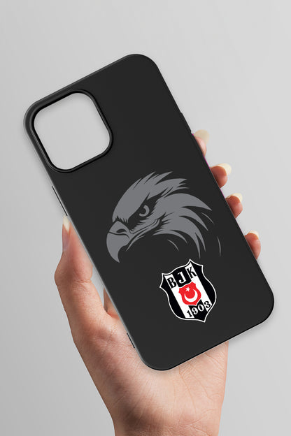 Beşiktaş Kartal Arma Siyah Silikon Telefon Kılıfı