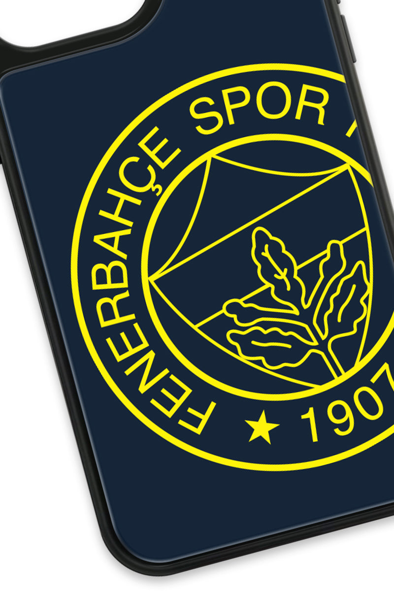 Fenerbahçe Büyük Sarı Arma Cam Telefon Kılıfı