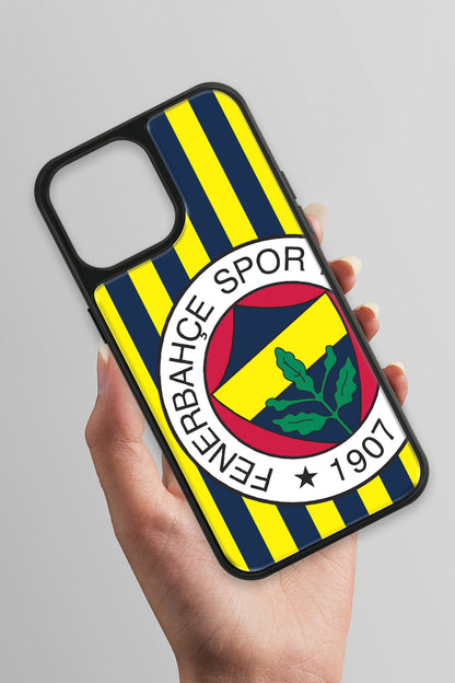 Fenerbahçe Çubuklu Büyük Arma Cam Telefon Kılıfı