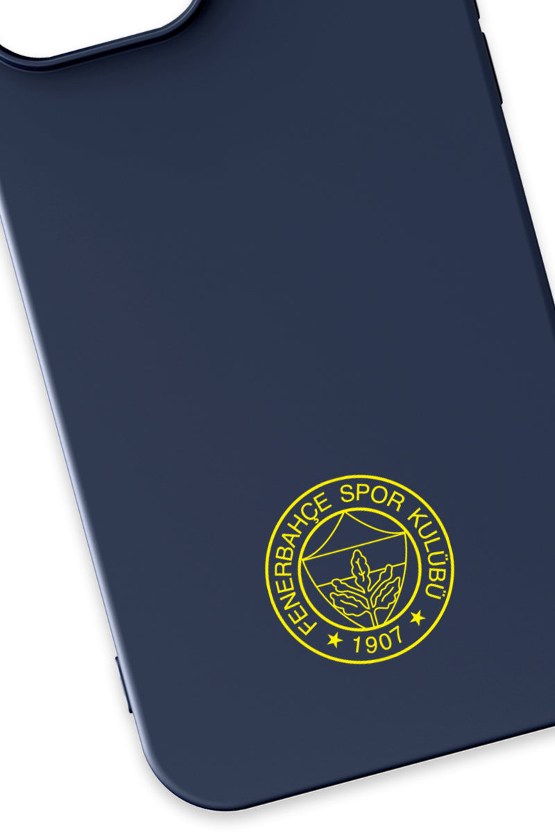 Fenerbahçe Sarı Arma Lacivert Silikon Telefon Kılıfı