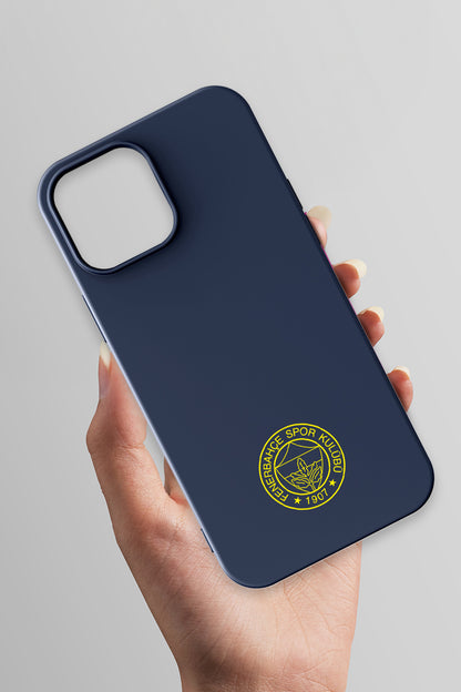 Fenerbahçe Sarı Arma Lacivert Silikon Telefon Kılıfı