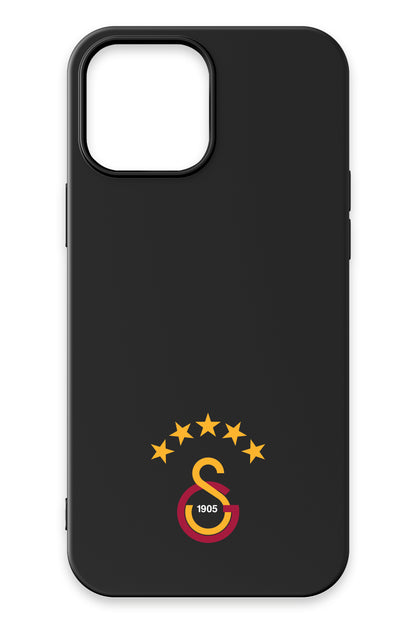 Galatasaray 5 Yıldız Arma Siyah Silikon Telefon Kılıfı