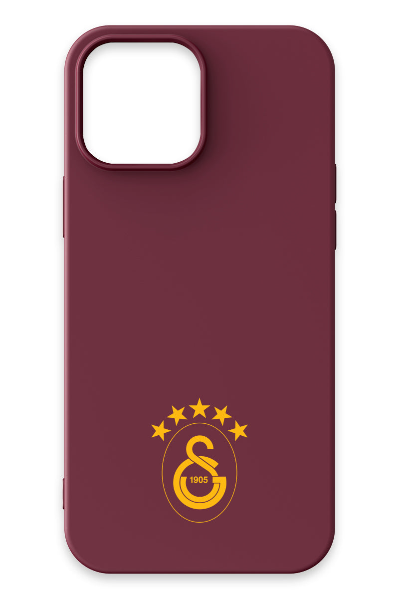 Galatasaray 5 Yıldız Sarı Arma Bordo Silikon Telefon Kılıfı