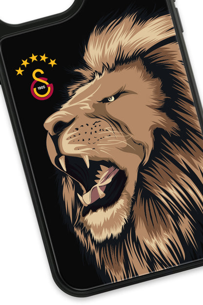 Galatasaray Aslan Gibi Kükre Cam Telefon Kılıfı
