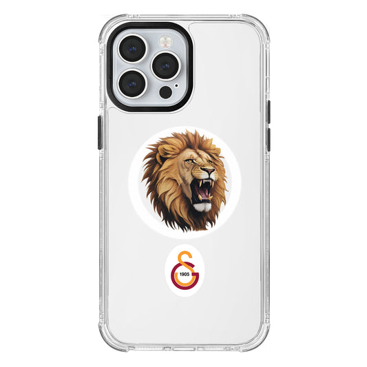 Galatasaray Aslan Kükre Arma Magsafe Şeffaf Telefon Kılıfı
